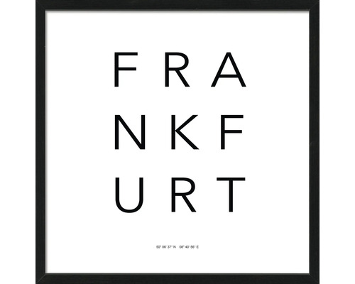 Gerahmtes Bild Frankfurt Letters simple 53x53 cm