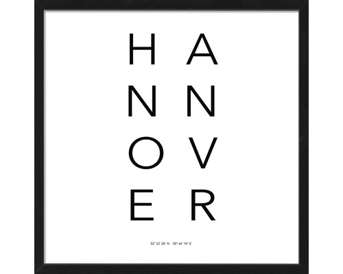 Gerahmtes Bild Hannover Letters simple 53x53 cm