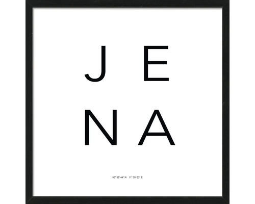 Gerahmtes Bild Jena Letters simple 53x53 cm