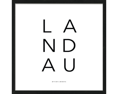 Gerahmtes Bild Landau Letters simple 53x53 cm