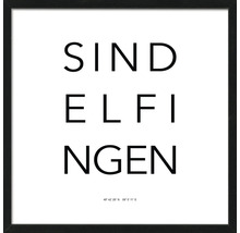 Gerahmtes Bild mit dem Schriftzug Sindelfingen und den Koordinaten