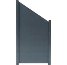 Aluminium Gartentor mit abgeschrägter Oberkante