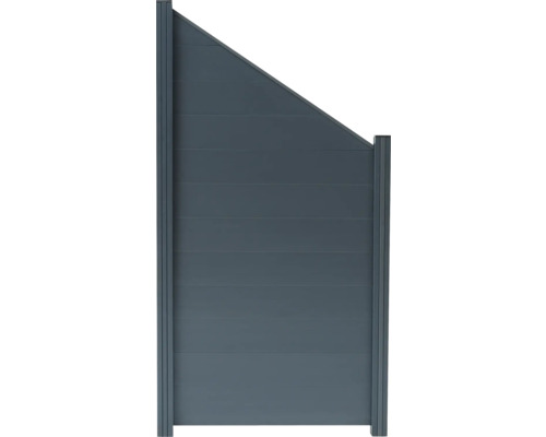 Aluminium Gartentor mit abgeschrägter Oberkante