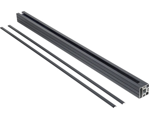 Poteau floraworld à cheviller 6,8 x 6,8 x 180 cm anthracite Profilé en aluminium avec deux joints