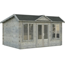 Abri de jardin en bois avec fenêtres et double porte