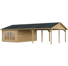 Holzgartenhaus mit Überdachung