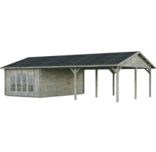 Holzgartenhaus mit Anbau