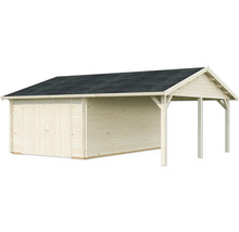 Holzgarage mit Carport Anbau