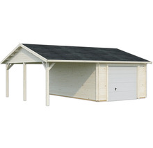 Holzgarage mit Carport Anbau
