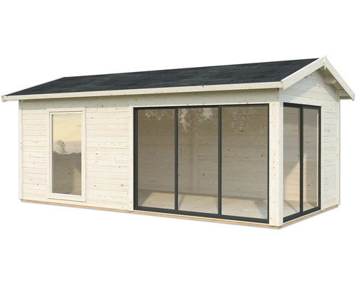 Gartenhaus aus Holz mit Fenster und Schiebetüren
