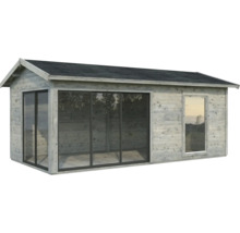 Abri de jardin en bois avec portes coulissantes et fenêtre