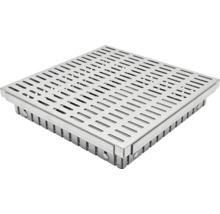 Bonde de sol carrée en acier inoxydable avec motif à fentes