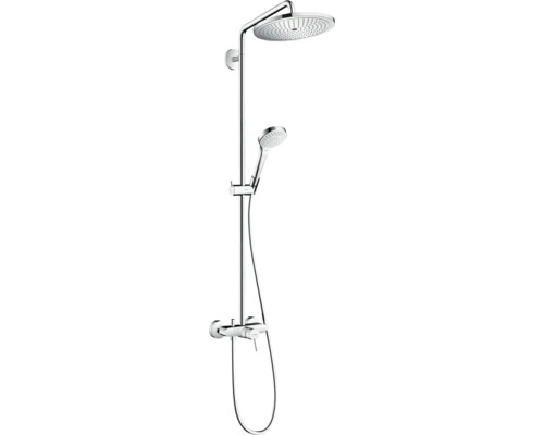 Colonne de douche avec inverseur hansgrohe Croma Select chrome brillant 26791000 Robinet de douche avec douche de tête et douchette