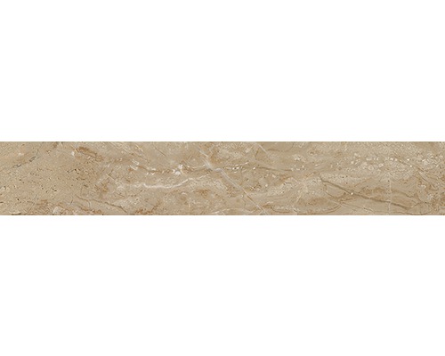 Sockel Sicilia 10 x 60 x 0,9 cm Miele poliert braun Beige Natursteinfliese mit Marmorierung