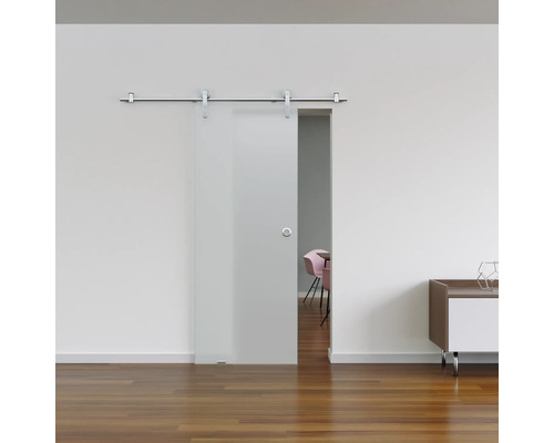 Pertura Glasschiebetürblatt Dallar Satin für Beschlag Tildra/Tius 920x2043 mm Links mit Griffmuschelbohrung