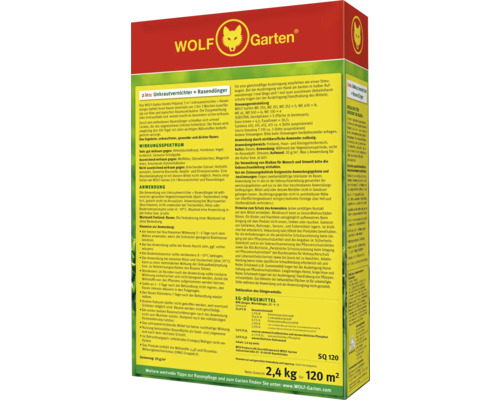 Wolf Garten Désherbant plus engrais pour gazon, paquet