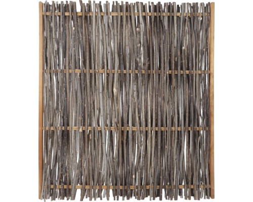 Clôture en bois faite de branches pour le jardin