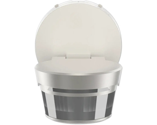 Détecteur de mouvement Busch-Jaeger Busch-Wächter PRO 220° acier inoxydable Détecteur de fumée avec couvercle ouvert