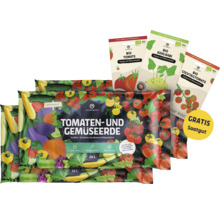 Terreau pour tomates et légumes avec paquets de graines bio