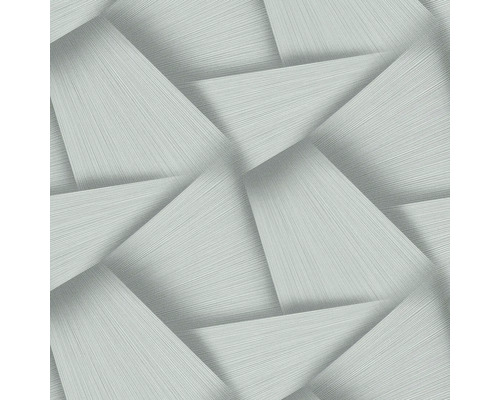 Papier peint intissé 10401-24 Spotlight graphique gris blanc Papier peint abstrait avec structure triangulaire tridimensionnelle pour la décoration murale