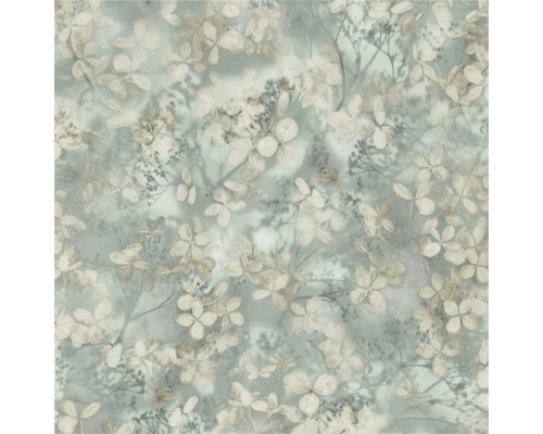 Papier peint intissé 10415-07 Play of light fleurs gris vert Papier peint à motif floral hortensia