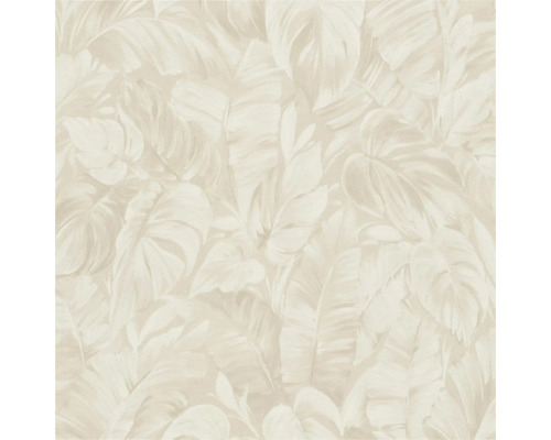 Vliestapete 10416-02 Play of light Blätter beige Tapete mit Blattmuster