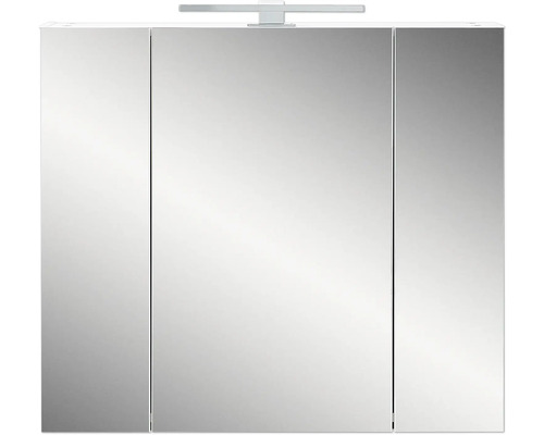 Spiegelschrank GW-Torrance GW-Pescara GW-Salinas GW-Forano 76 x 23 x 71 mm weiß 3-türig LED IP 44 Spiegelschrank mit drei Türen und Beleuchtung