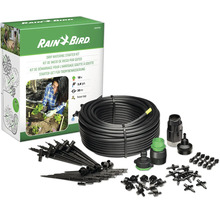 Rain Bird Logo, Tropfbewässerungs-Starter-Set mit Schlauch, Bewässerungsspikes und Zubehör