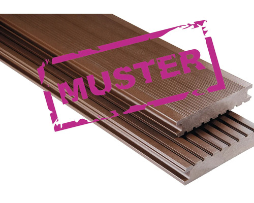 Muster von braunen Terrassendielen