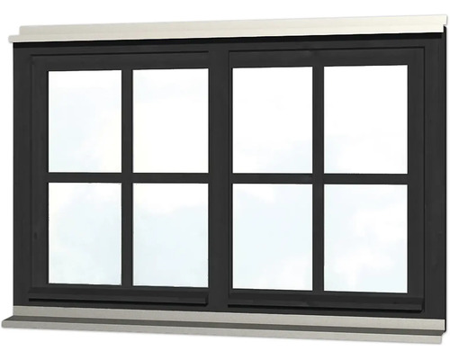 Schiebefenster mit Glaseinsatz