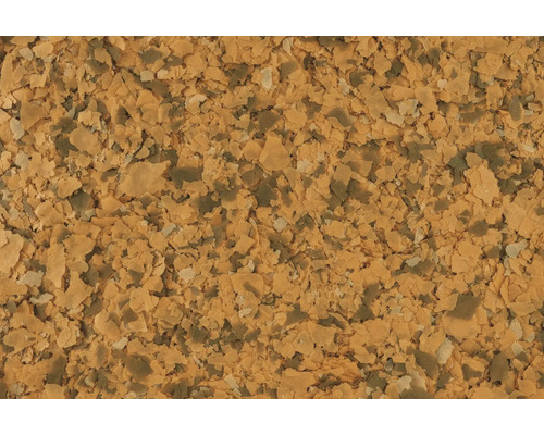 Nahaufnahme von Fischfutterflocken