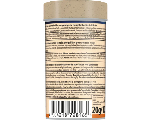 Alleinfuttermittel für Goldfische und Kaltwasserzierfische