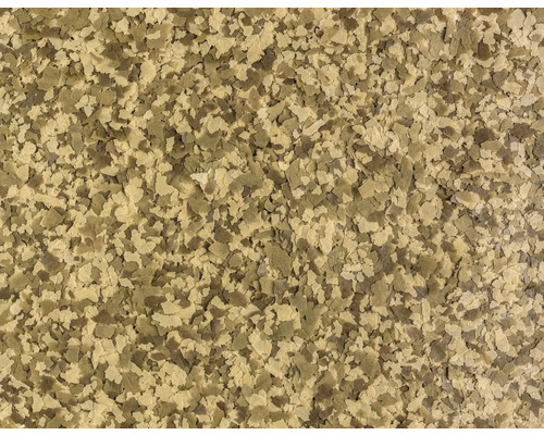 Nahaufnahme von Fischfutterflocken