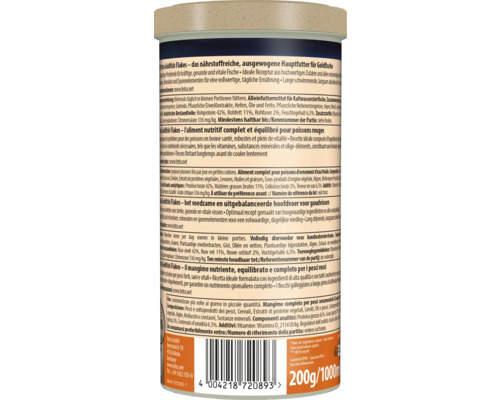 Tetra Goldfish Flakes 200 Gramm, Alleinfuttermittel für Goldfische
