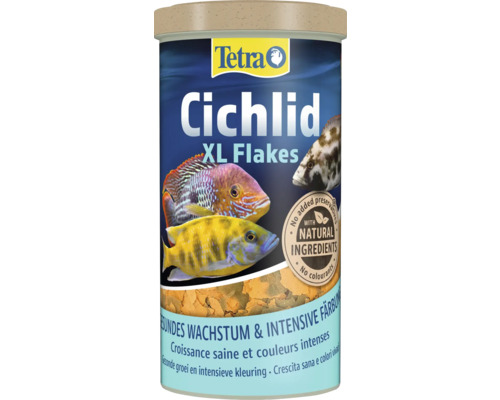 Tetra Cichlid XL-Flakes 1000 ml Boîte de nourriture pour poissons Tetra Cichlid XL Flakes