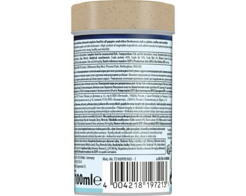 Futterdose für Guppys und andere lebendgebärende Fische, 100 Milliliter