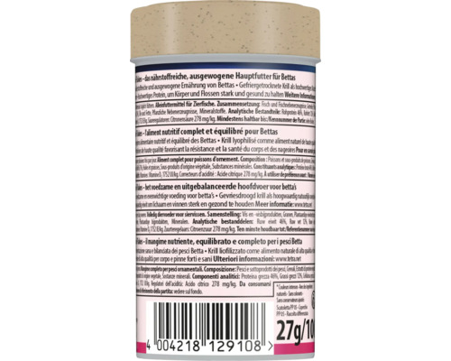 Tetra Betta nourriture pour poissons d''ornement, 27 grammes