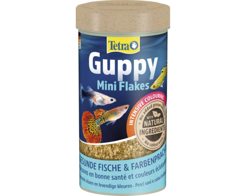 Tetra Nourriture pour poissons Guppy 250 ml Tetra Guppy Mini Flakes nourriture pour guppys