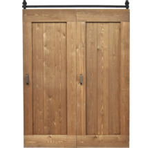 Holzschiebetür mit Beschlägen für den Innenbereich