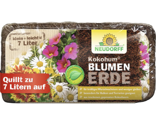 Neudorff Kokohum Blumenerde Quellsubstrat, ergibt 7 Liter