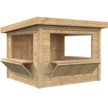 Bar de jardin en bois avec comptoir rabattable
