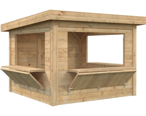 Bar de jardin en bois avec comptoir rabattable