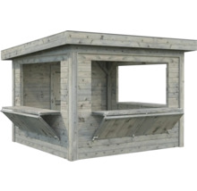 Bar de jardin en bois avec deux comptoirs pliants