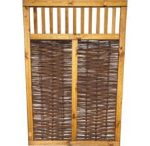 Panneau de protection visuelle en bois et en osier