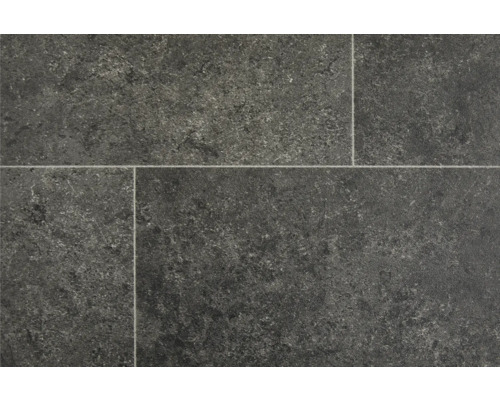 Sol PVC massif aspect carrelage anthracite FB597 carrelage 25x33 cm largeur 300 cm (au mètre)