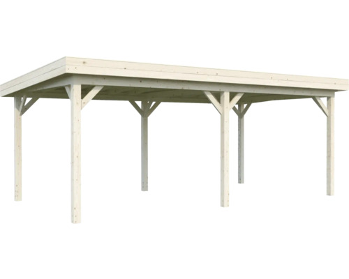 Holzcarport mit Flachdach