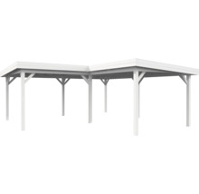 Double carport extérieur en bois