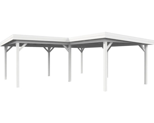 Double carport extérieur en bois