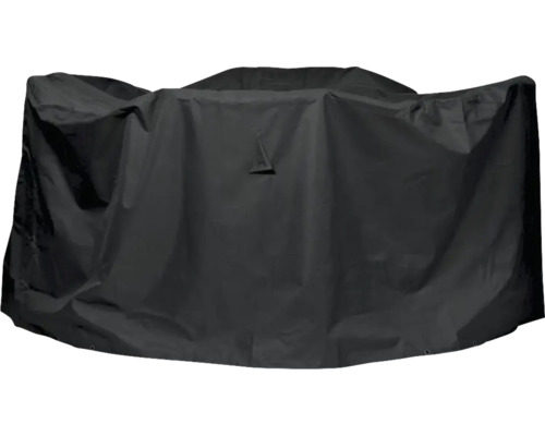 Housse de protection pour coin salon Destiny Ø 200 cm, avec sac de rangement Housse de protection noire pour mobilier de jardin