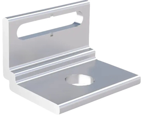 HS Terra SysTec Betonverbinder H24 Aluminium Pressblank 22,75 x 30 x 19,75 mm inkl. Betonschraube 7,5x 40 mm Pack = 10 Stück L-Winkel aus Metall mit Aussparungen für Befestigungen